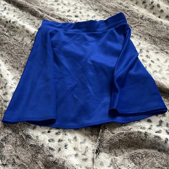 Vintage cobalt blue Charlotte Russe high waist‎ skater skirt size small ￼ - Picture 2 of 3
